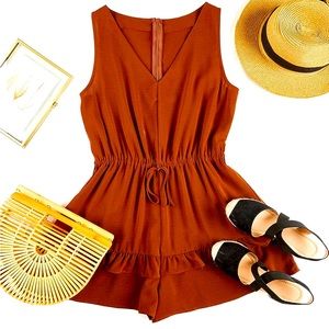 Burnt Orange Romper